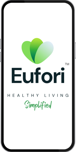 This image shows the splash screen of the Eufori app